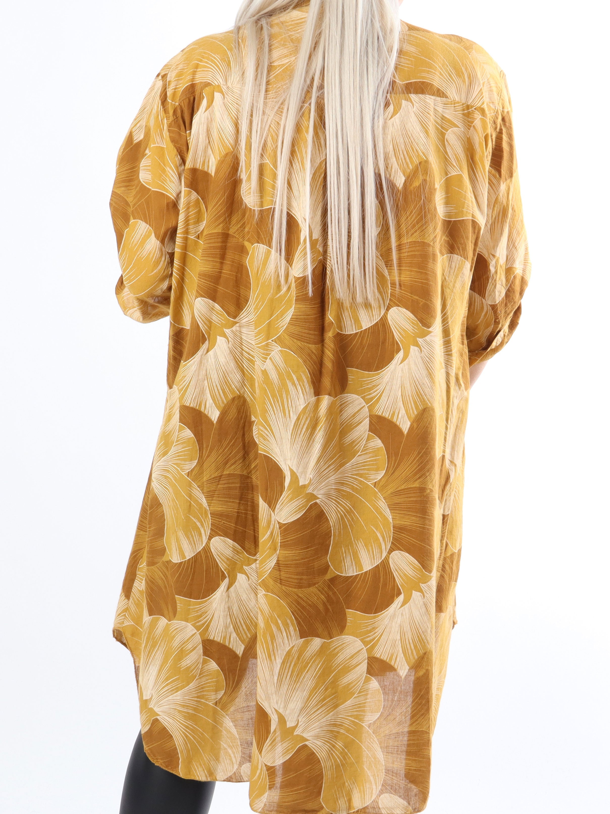 Silvana - Plus size skjorta i lätt mönstrat tyg